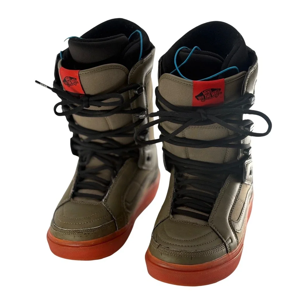 Vans Snowboard Boots High Standard OG‎ Green Orange Men Size 7.5